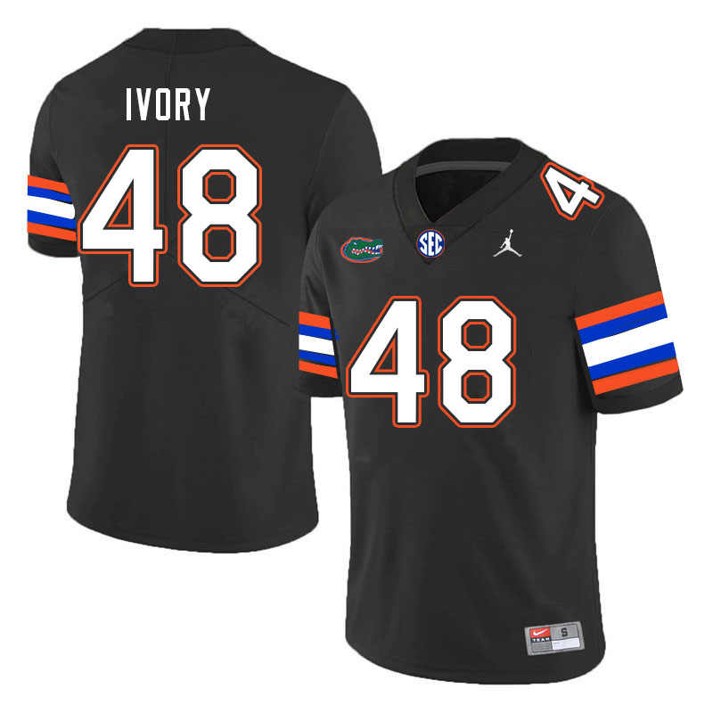 Men #48 Quincy Ivory Florida Gators College Football Jerseys Stitched Sale-Black